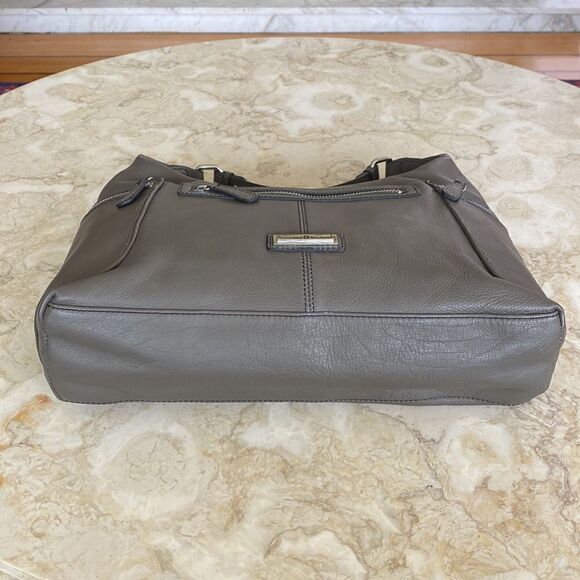 Etienne Aigner Grey Leather Shoulder Bag - Picture 6 of 13